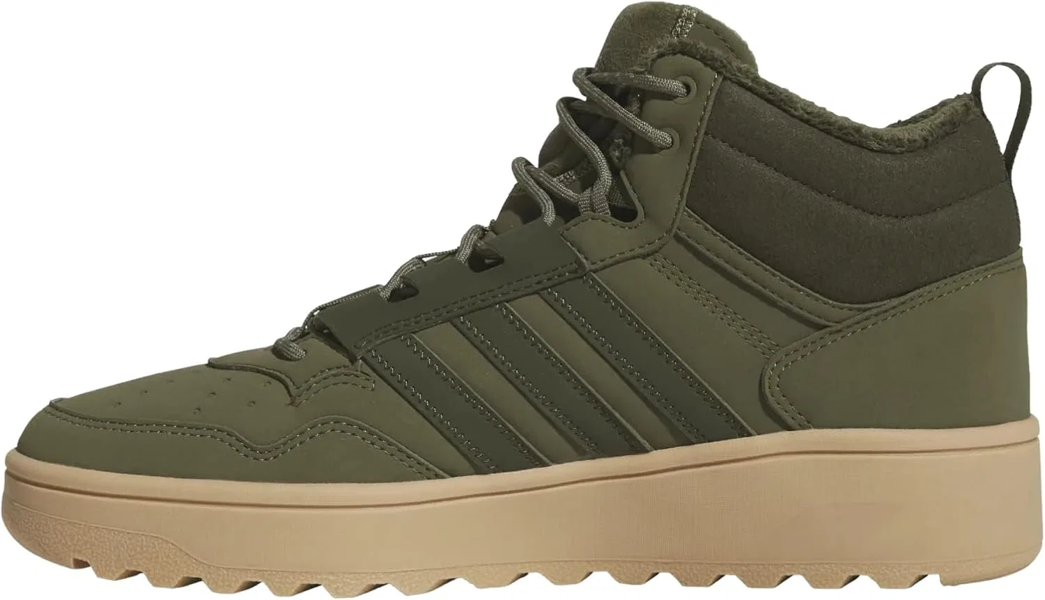 Кроссовки Adidas Hoops Mid Trainers, Olive — фото 2