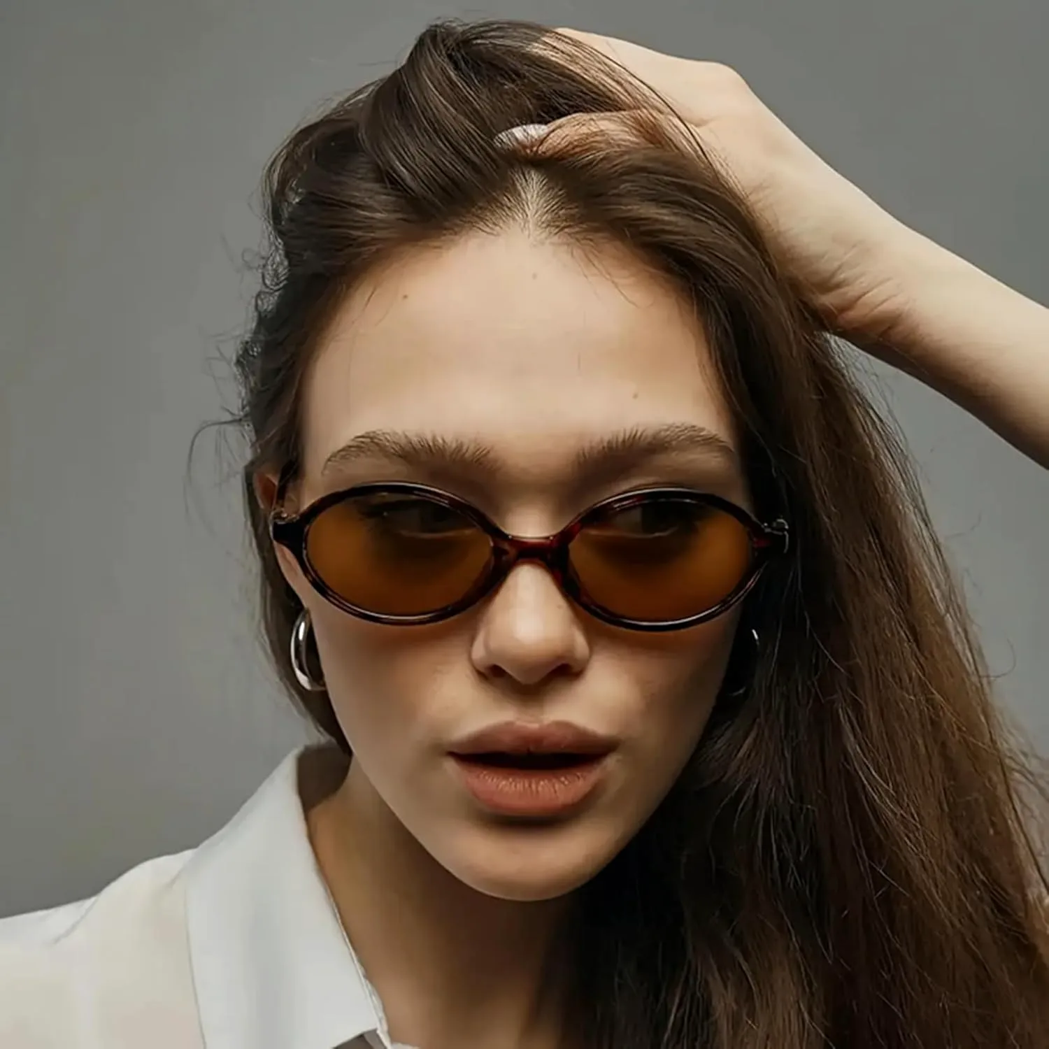 

Ретро овальные солнцезащитные очки для женщин и мужчин, модные маленькие солнцезащитные очки в стиле 90-х, винтажные круглые дизайнерские солнцезащитные очки pipajoy