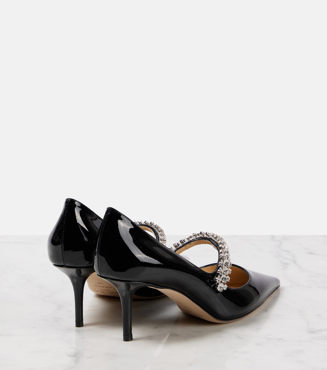 Туфли-лодочки Bing 65 из лакированной кожи с декором Jimmy Choo, черный — фото 2