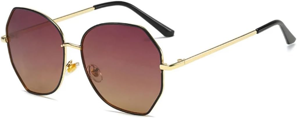 

Модные солнцезащитные очки для мужчин и женщин, классические металлические очки с защитой от УФ-излучения UV400, для путешествий, рыбалки, вождения VVTWSSW, Gold Gradient Red