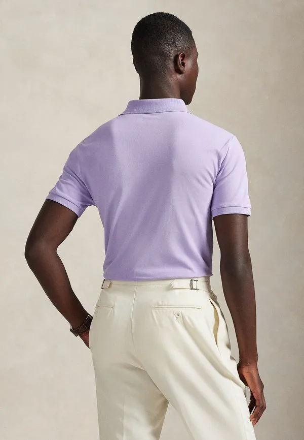 Футболка-Поло приталенного кроя из эластичной сетки Polo Ralph Lauren, Powder Purple — фото 3