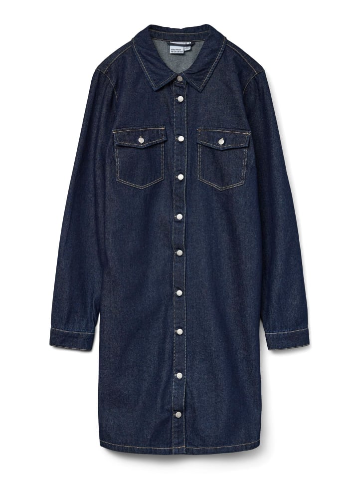 

Платье до колена Vero Moda, темно-синий деним