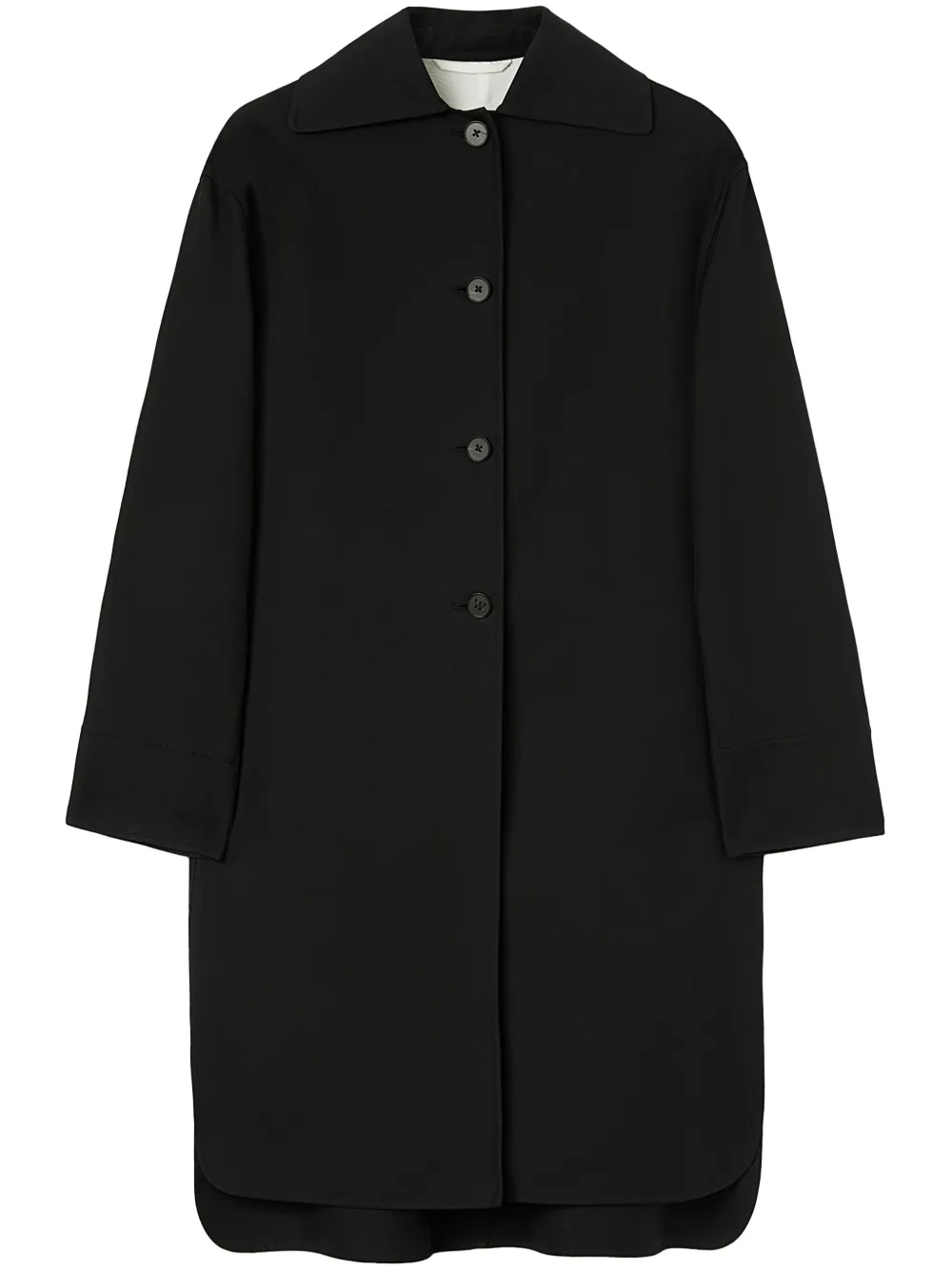 

Пальто асимметричного кроя JIL SANDER, черный