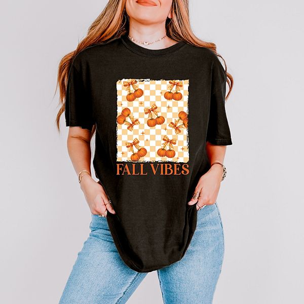 

Футболка с принтом Fall vibes checked pumpkins Simply Sage Market, Black, Черный, Футболка с принтом Fall vibes checked pumpkins Simply Sage Market, Black