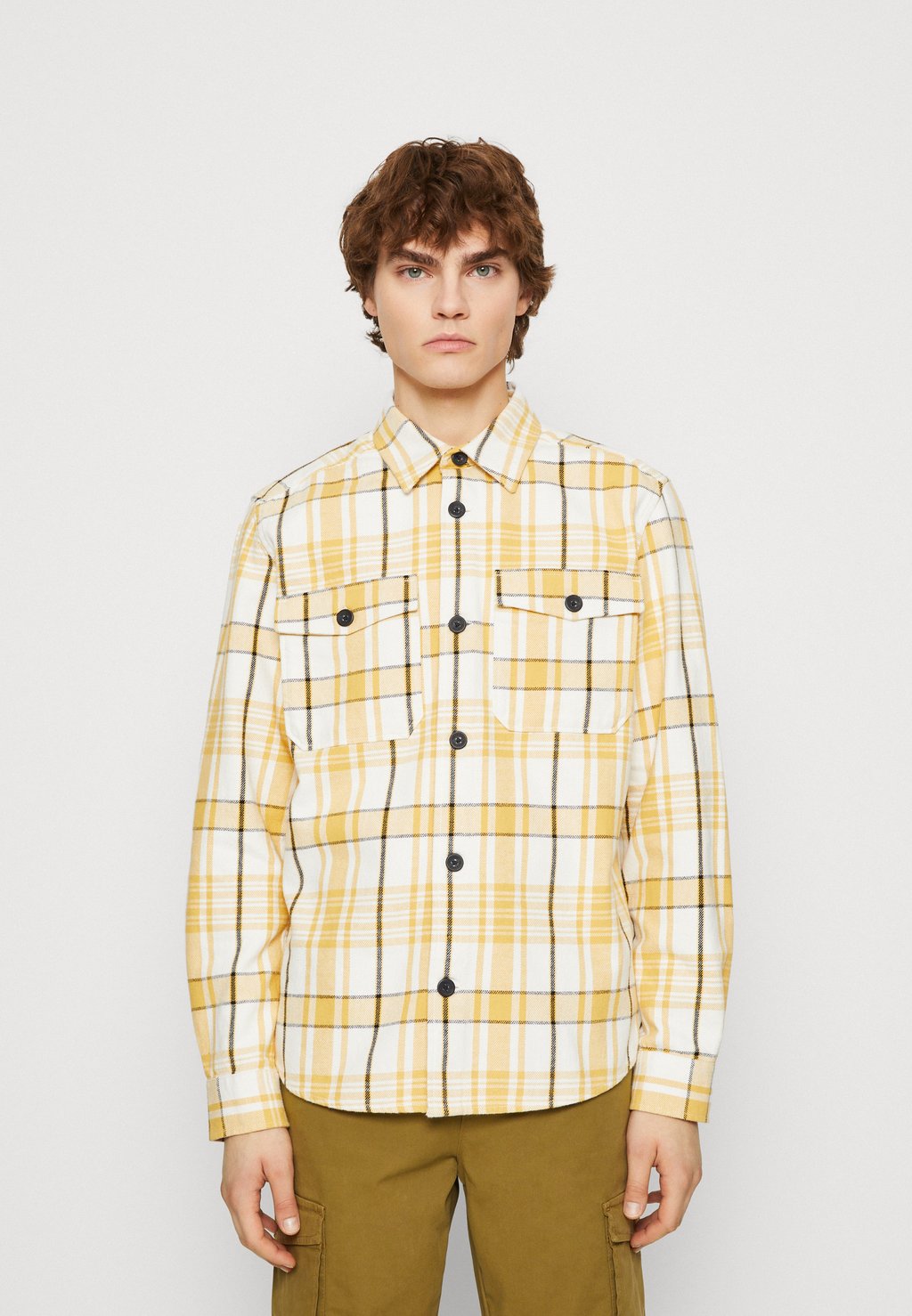 

Рубашка ONSMILO OVR CTN CHECK LS NOOS Only & Sons, цвет ochre