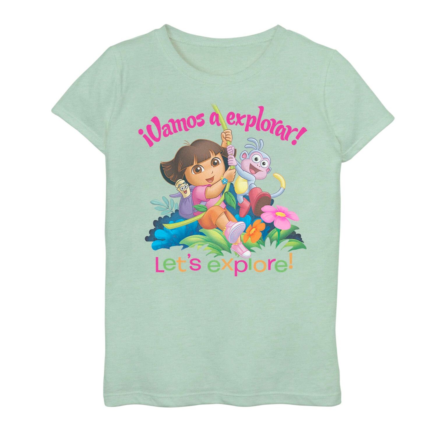 

Футболка Dora The Explorer для девочек 7–16 лет Vamos Let's Explore Licensed Character
