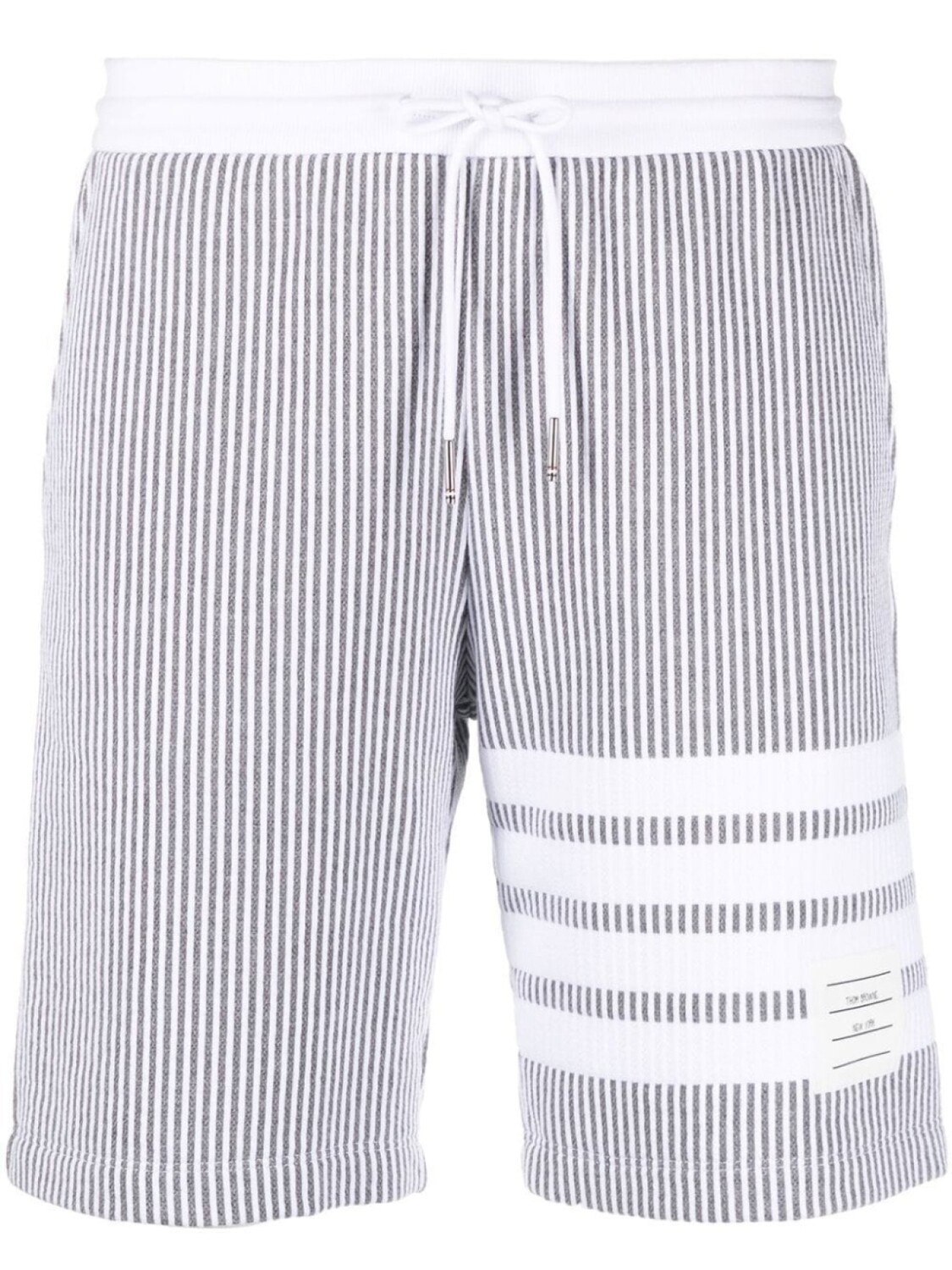 

Шорты из сирсакера с полосками 4-Bar Thom Browne, серый