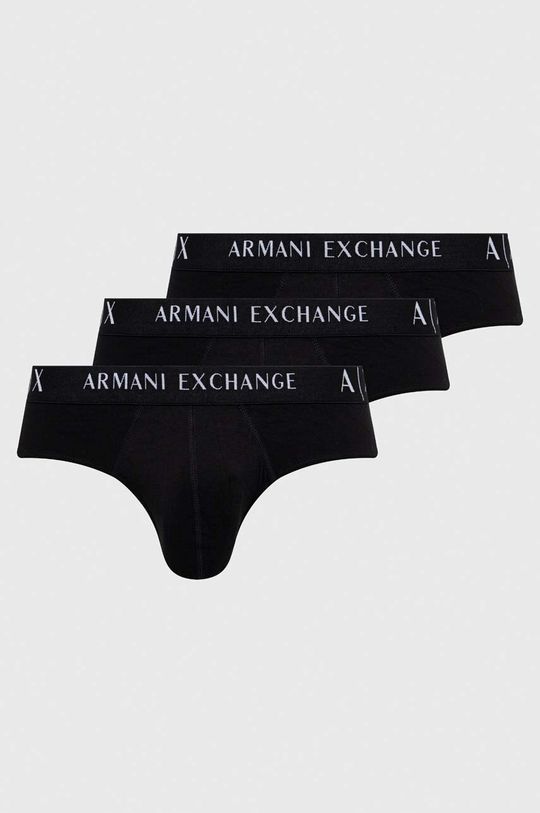 

Комплект трусов (3 шт.) Armani Exchange, черный