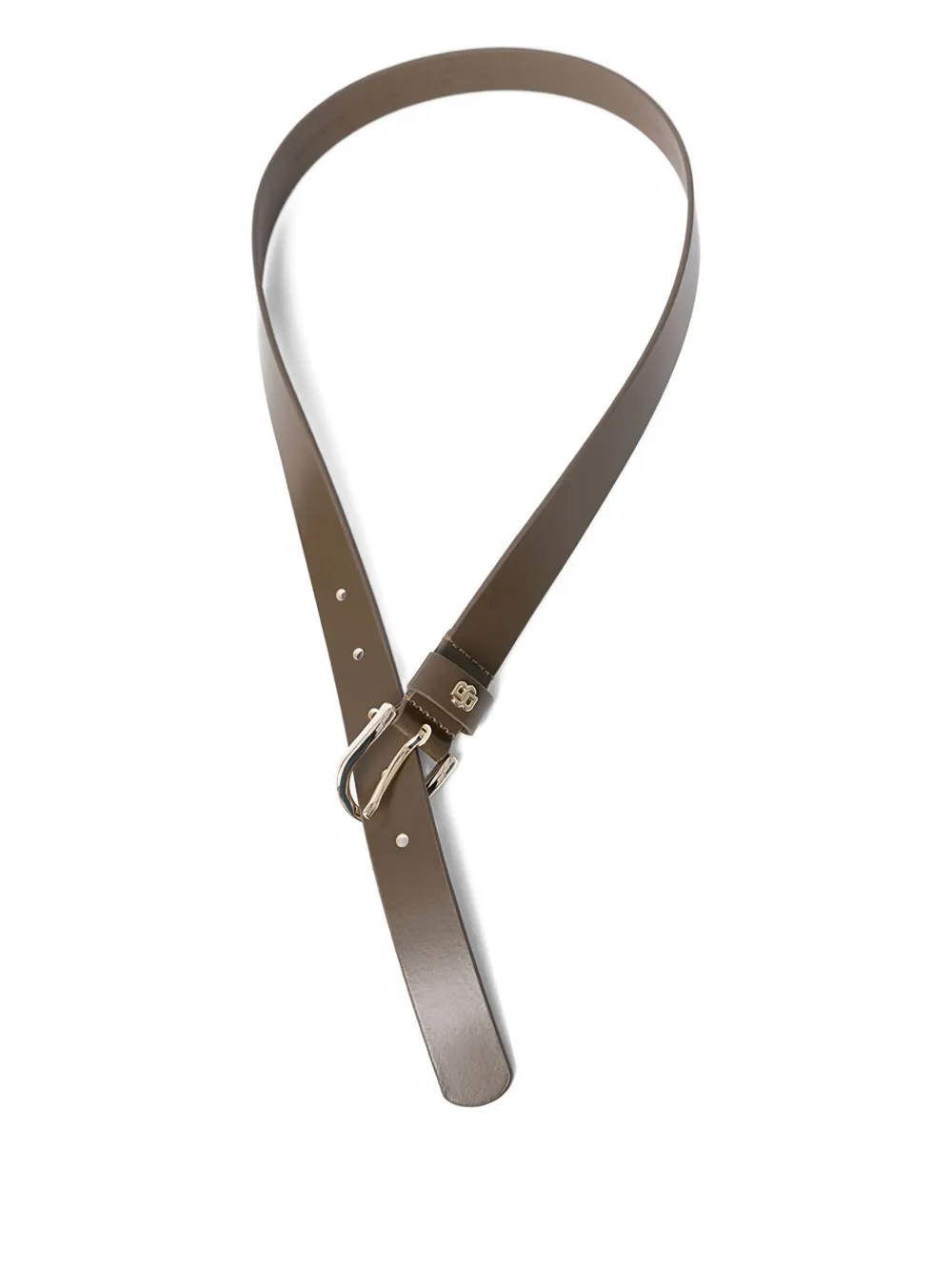 

Ремень с пряжкой с логотипом Boss, коричневый