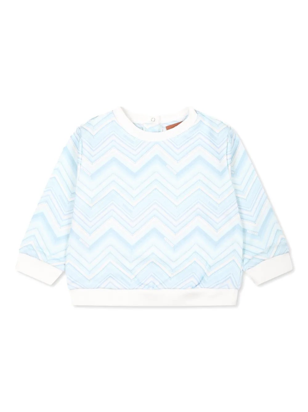 

Толстовка с принтом шеврон Missoni Kids, синий