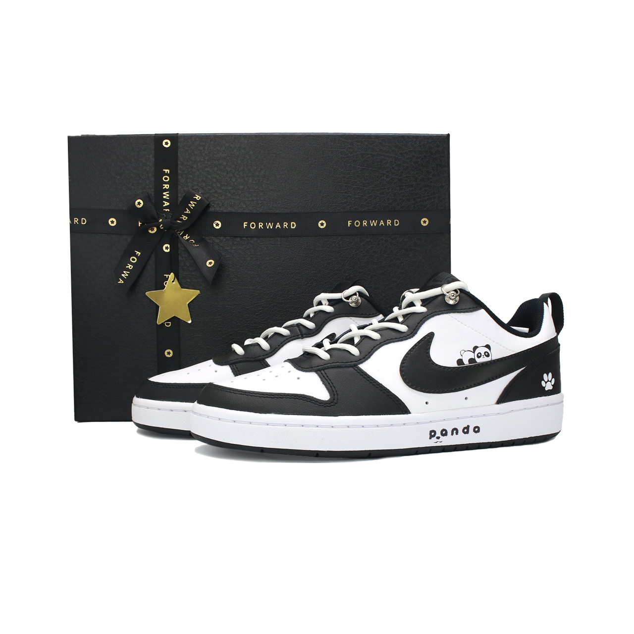 

Кроссовки Nike Court Borough Skateboard Shoes Women's Low-Top Black White, Черный, Кроссовки Nike Court Borough Skateboard Shoes Women's Low-Top Black White