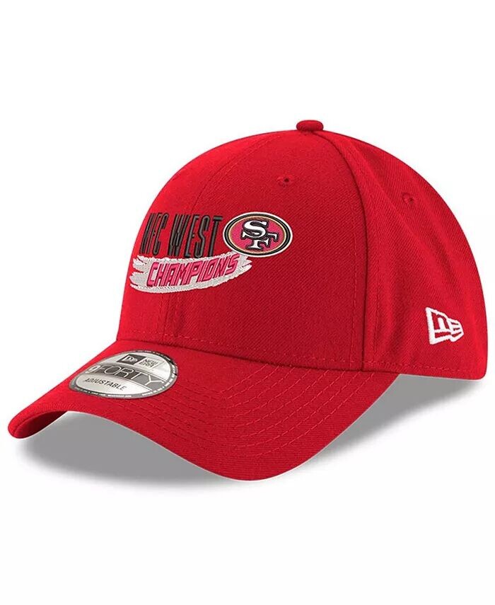 

Мужская регулируемая кепка Scarlet San Francisco 49ers 2022 NFC West Division Champions 9FORTY New Era
