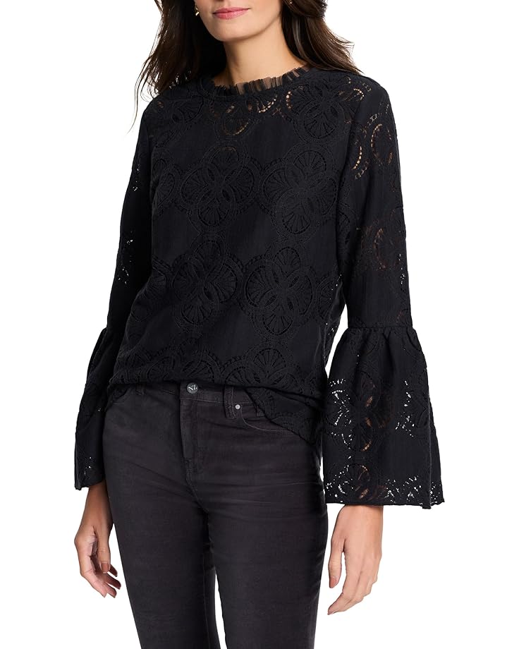 

Топ NIC+ZOE Lace Statement Top, цвет Black Onyx