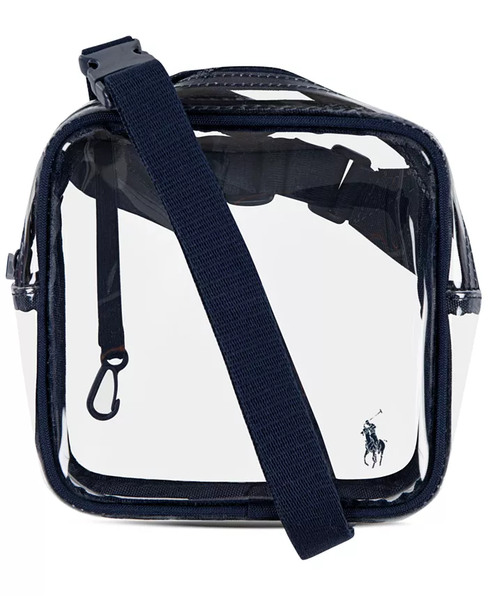 

Большая детская прозрачная квадратная сумка-кроссбоди Polo Ralph Lauren, синий