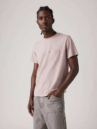 

Футболка с классическим карманом Levi's, цвет Purple Dove - Purple