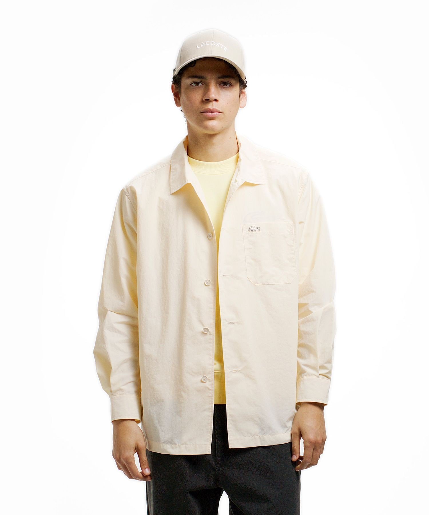 Рубашка-куртка Lacoste из нейлона рипстоп, Off белый
