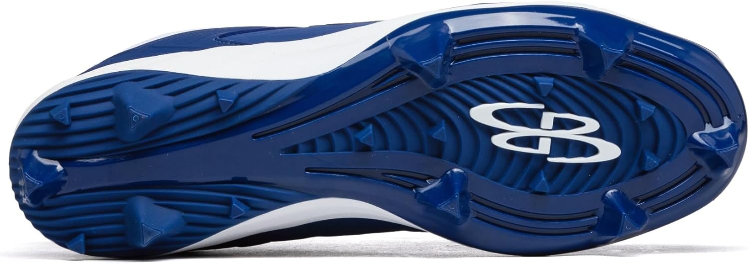 Бутсы Boombah Viper Pro для мужчин с формованной подошвой - несколько вариантов цвета - разные размеры, белый/синий — фото 2