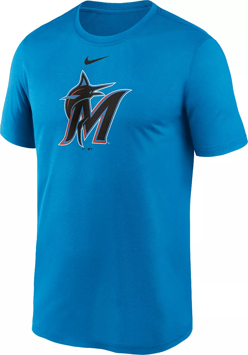 

Мужская футболка Nike Miami Marlins Teal Fuse Logo Legend