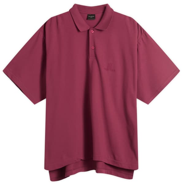 

Поло с коротким рукавом и логотипом Nano bb pique al regular Balenciaga, бордовый