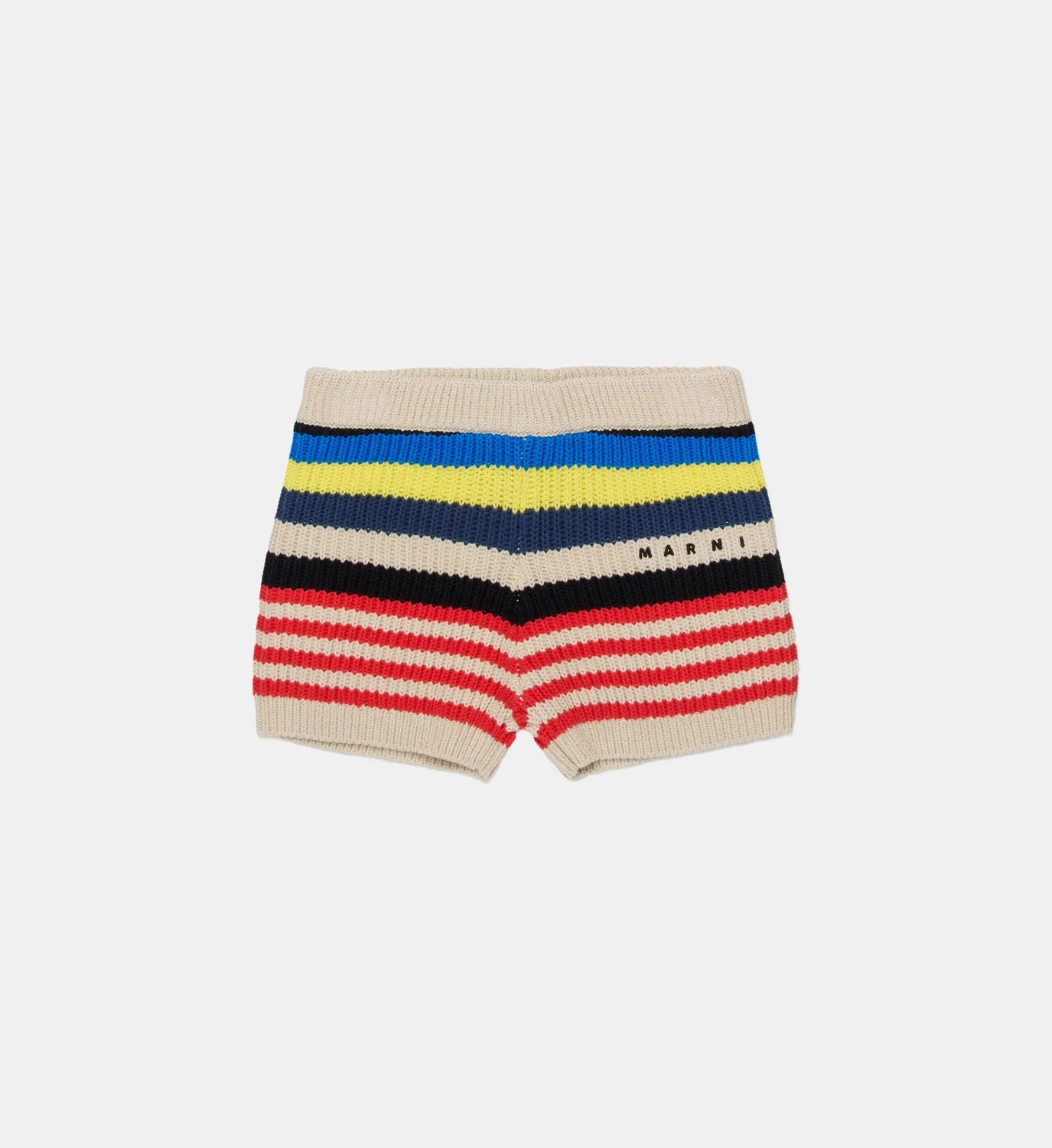 Вязаные шорты с логотипом Marni, мультиколор