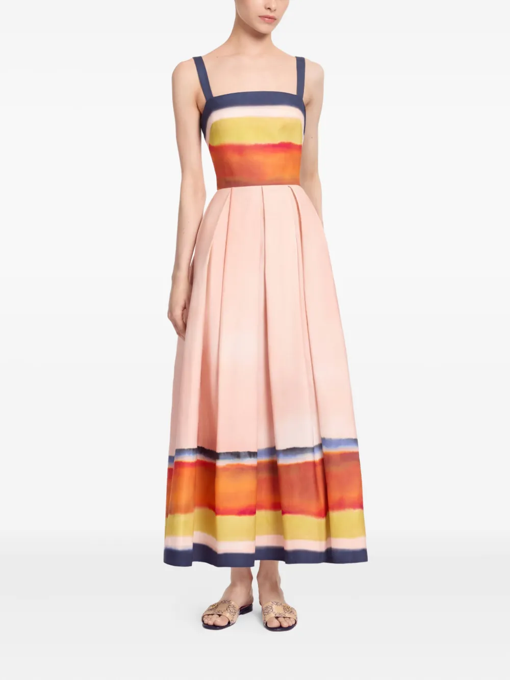 

Платье миди с принтом Elie Saab, розовый