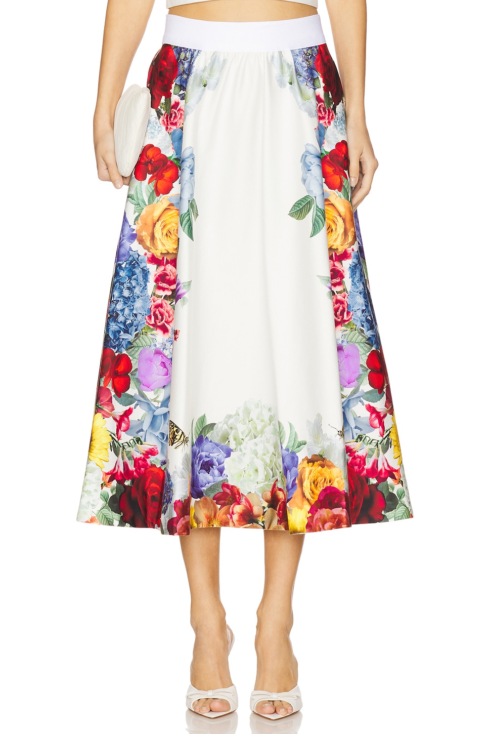 

Миди-юбка расклешенного кроя Earla от Alice + Olivia, garden brunch off white