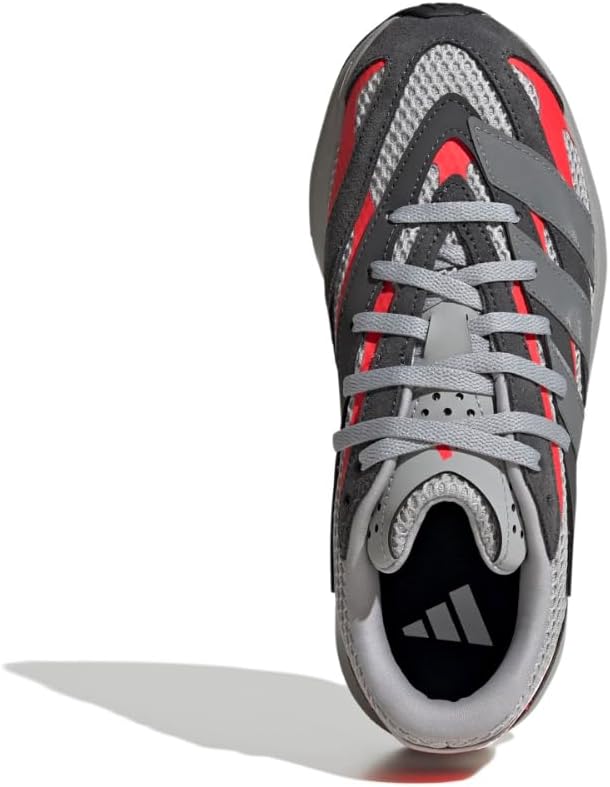 Кроссовки adidas для мальчиков Lightblaze на шнуровке, красный/серый/ярко-красный — фото 4