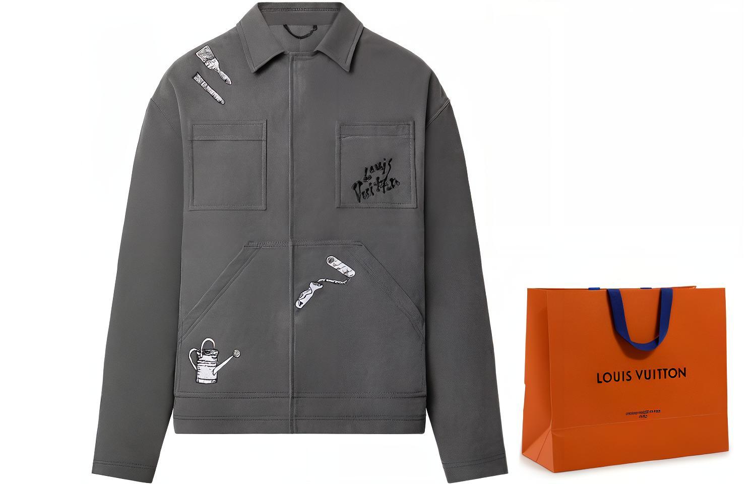

LOUIS VUITTON Куртка мужская черно-серая, Shopping Bag Included