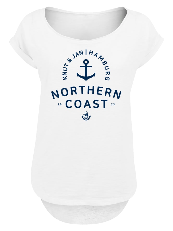 

Удлиненная футболка North Sea Knut & Jan Hamburg белого цвета F4NT4STIC, Белый, Удлиненная футболка North Sea Knut & Jan Hamburg белого цвета F4NT4STIC