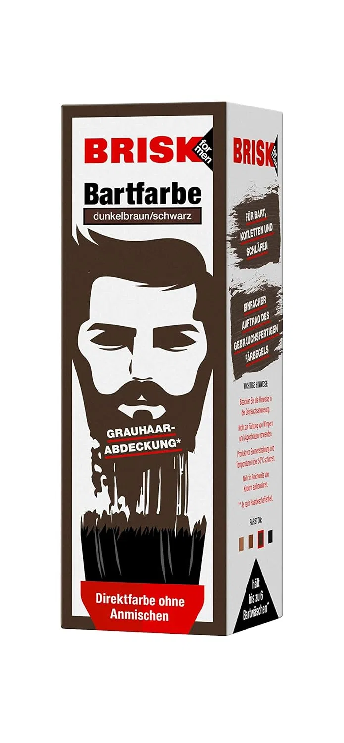 Краска для бороды «Beard Colour» темно-коричневый/черный 30 мл от BRISK Brisk — фото 2