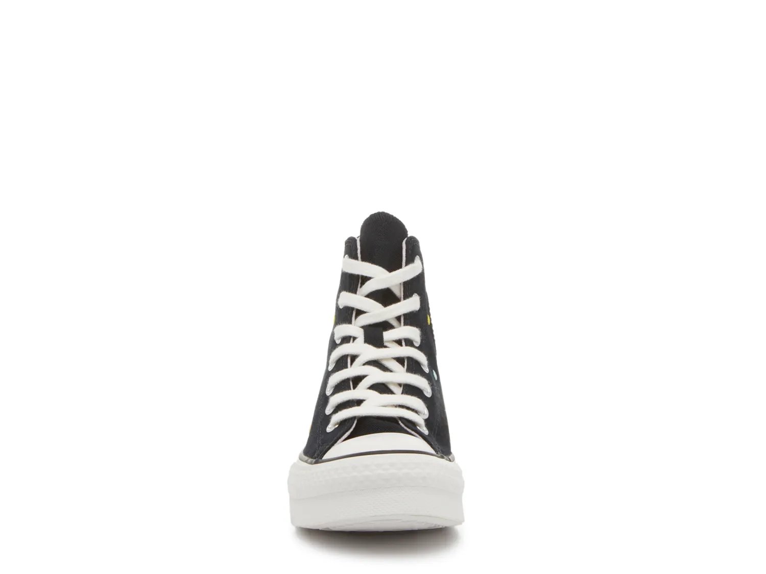 Кроссовки Converse Chuck Taylor All Star Lift High-Top Sneaker - Kids', Navy/Multicolor Polka Dot — фото 2