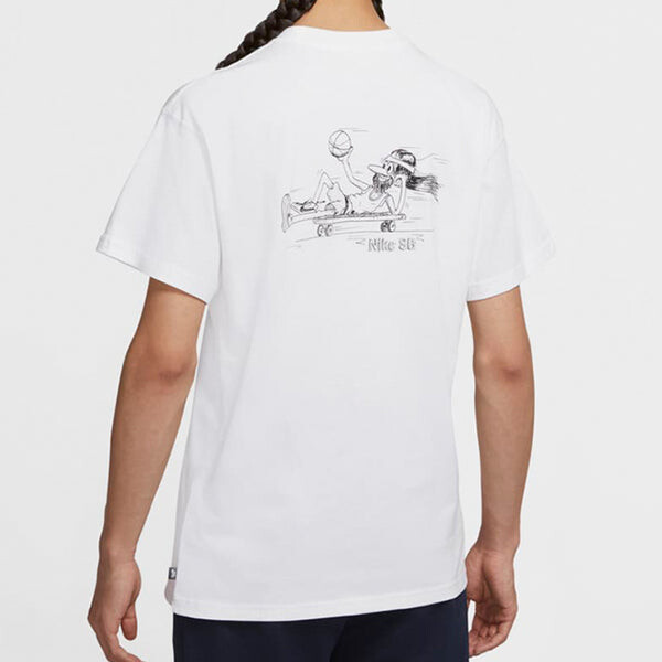 Футболка sb basketball printing skateboard white Nike, белый — фото 4