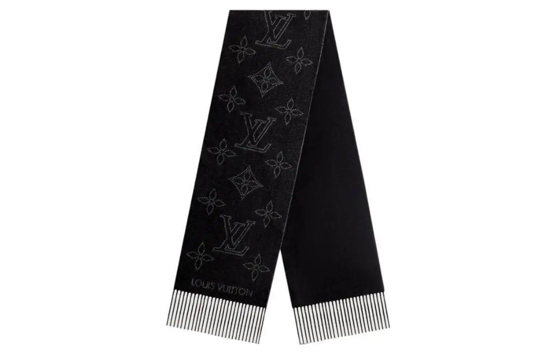 

Женский вязаный шарф Louis Vuitton, черный