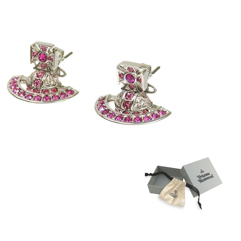 

Vivienne Westwood Серьги из латуни Women's Silver/Fuchsia