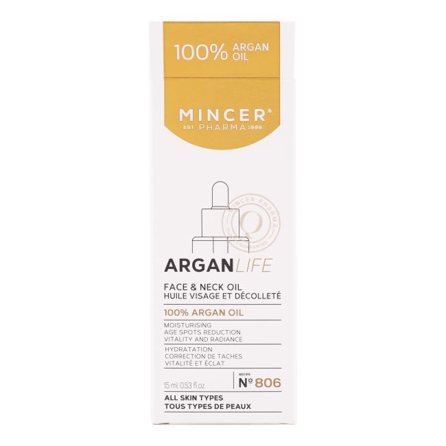 

Масло для лица и шеи Argan Life Mincer, 15 мл