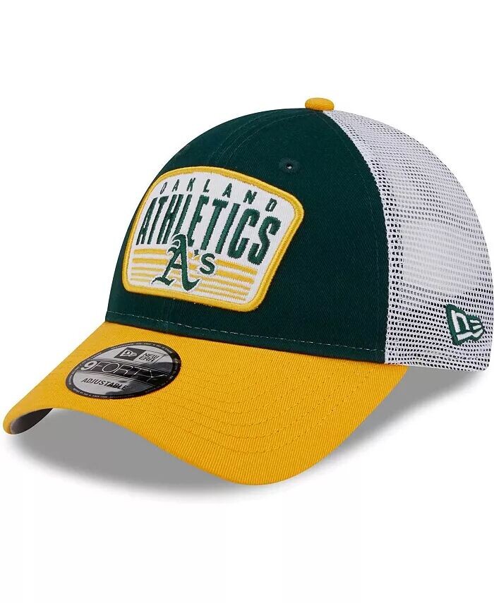 

Мужская зеленая кепка с двухцветной нашивкой Oakland Athletics 9FORTY Snapback New Era