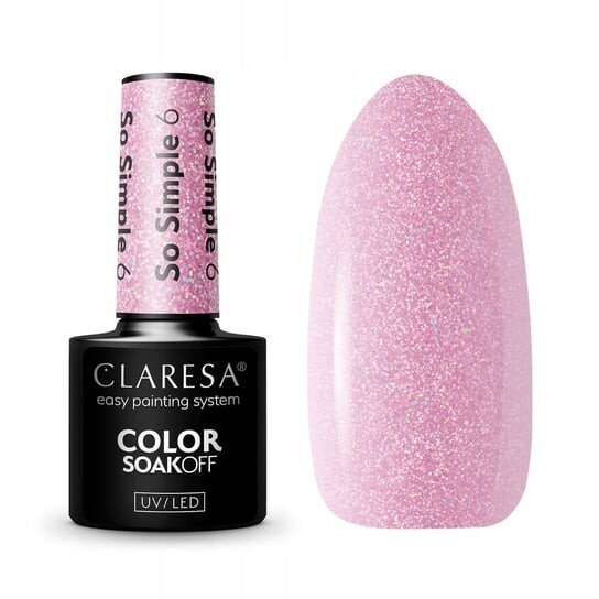 

Лак гибридный Claresa So Simple 6 с блестками 5г