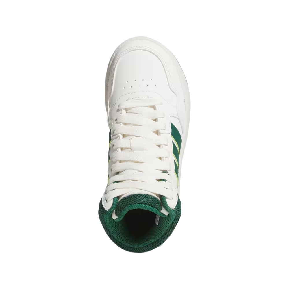 Adidas Детские баскетбольные кроссовки высокие Core White/Preppy Green/Glue Kids' — фото 3
