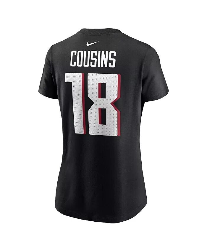 Женская черная футболка с именем и номером игрока Kirk Cousins ​​Atlanta Falcons Nike, черный — фото 3