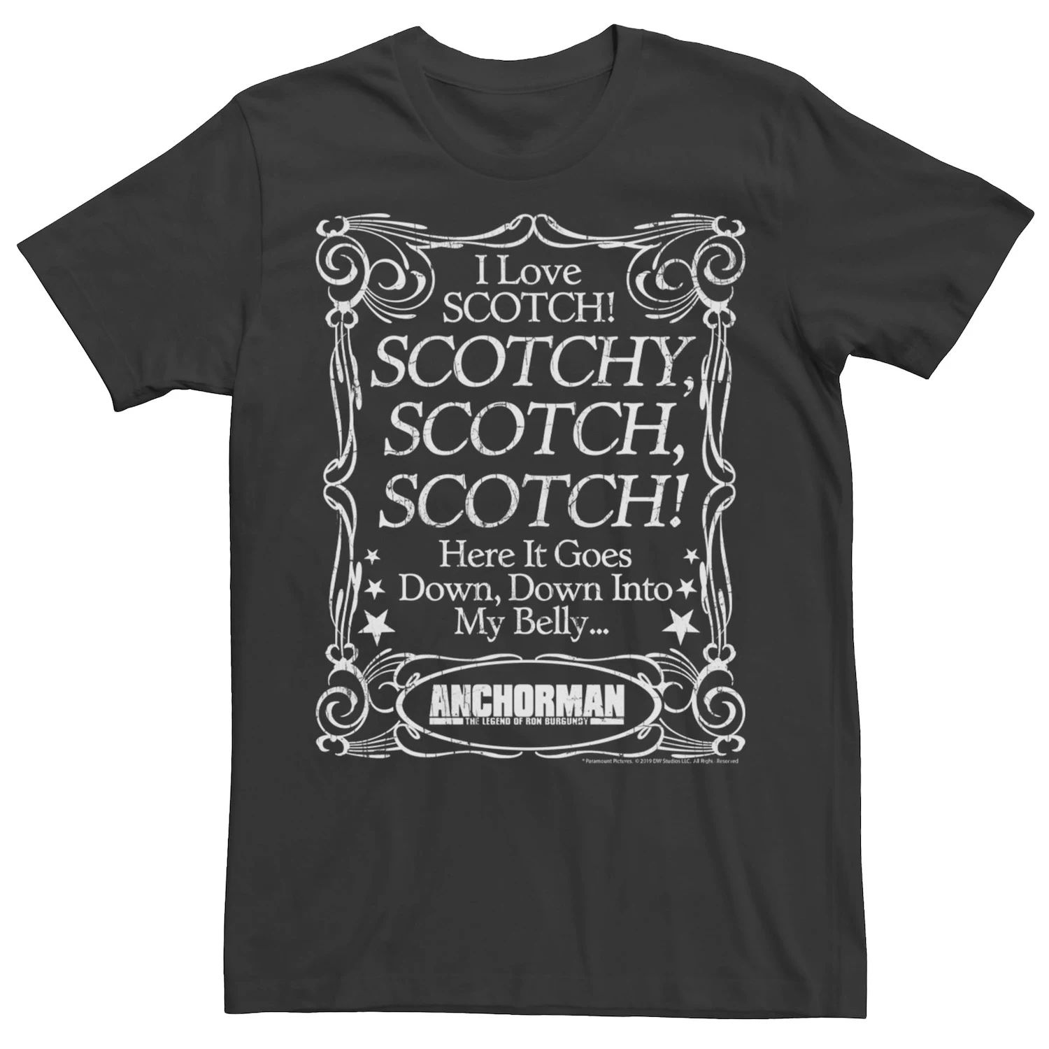 

Мужская футболка Anchorman I Love Scotch Scotch Scotch Licensed Character