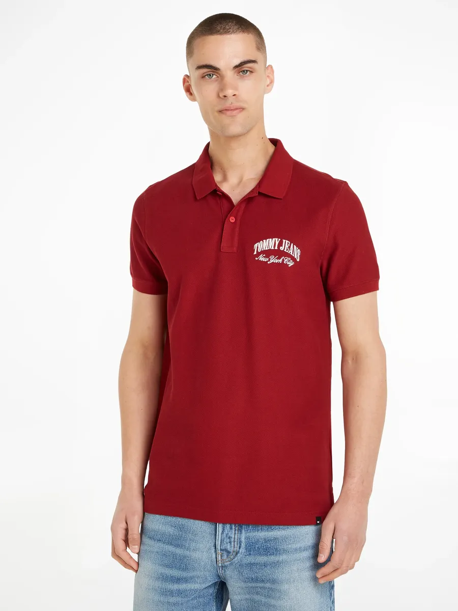 

Рубашка-поло Tommy Jeans "TJM REG TONAL GRAPHIC POLO", с воротником-поло, цвет Magma Red