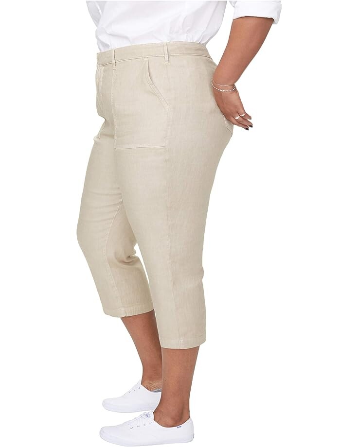 

Джинсы Nydj Plus Size Utility Pants in Stretch Linen in Feather, цвет Feather