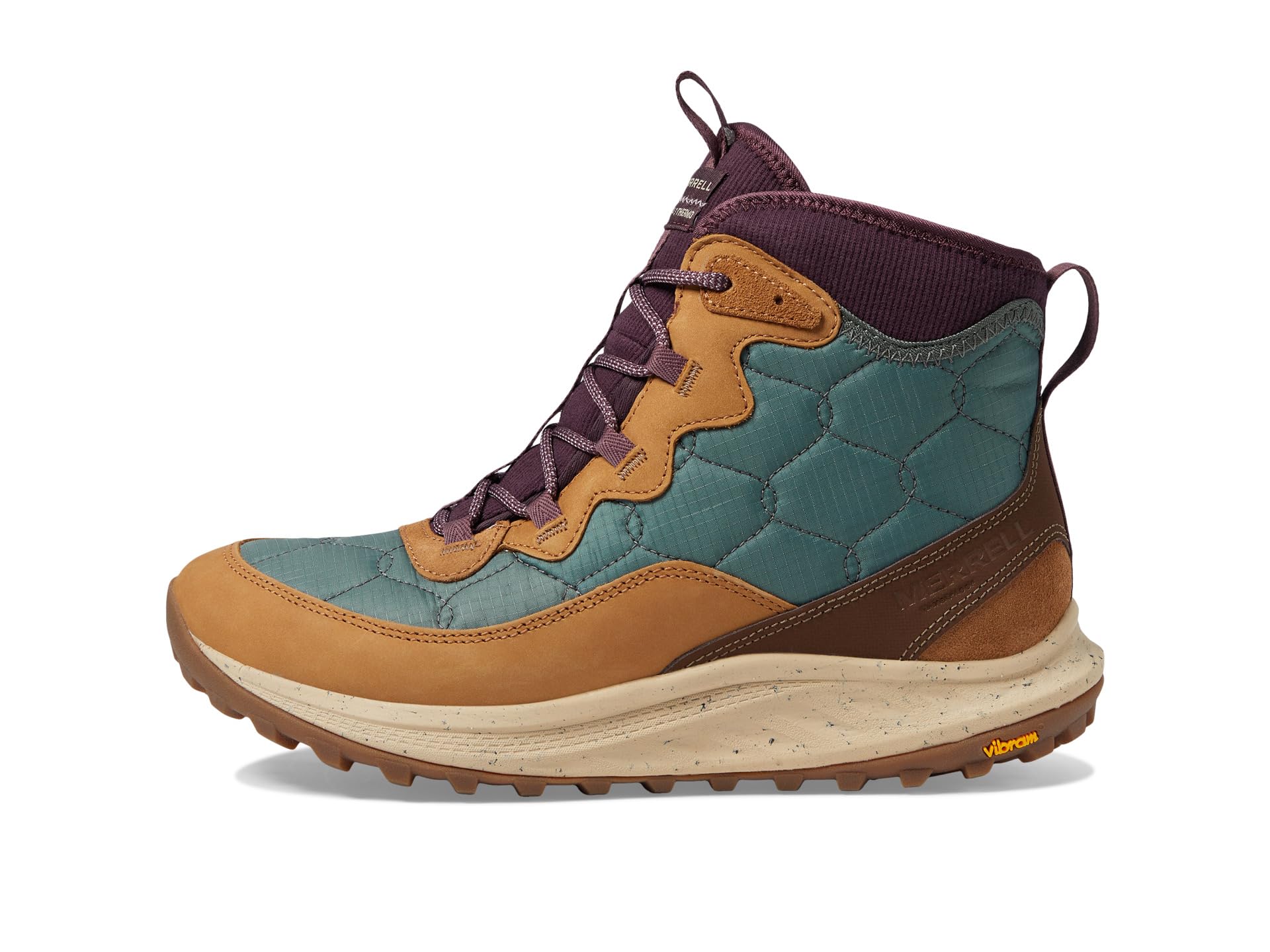 

Треккинговые ботинки Merrell Antora 3 Thermo Mid Waterproof, зеленый/коричневый/бордовый