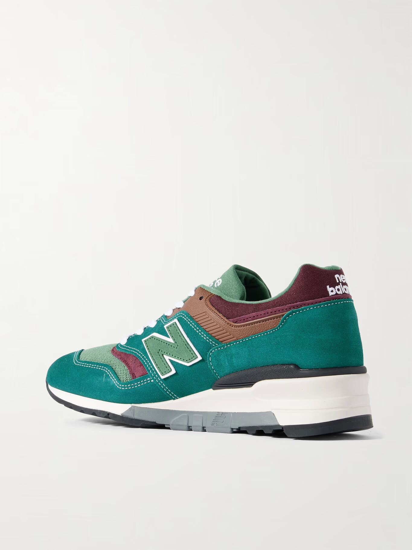 Кроссовки MiUS 997 из замши и сетки с резиновой отделкой NEW BALANCE, зеленый — фото 2