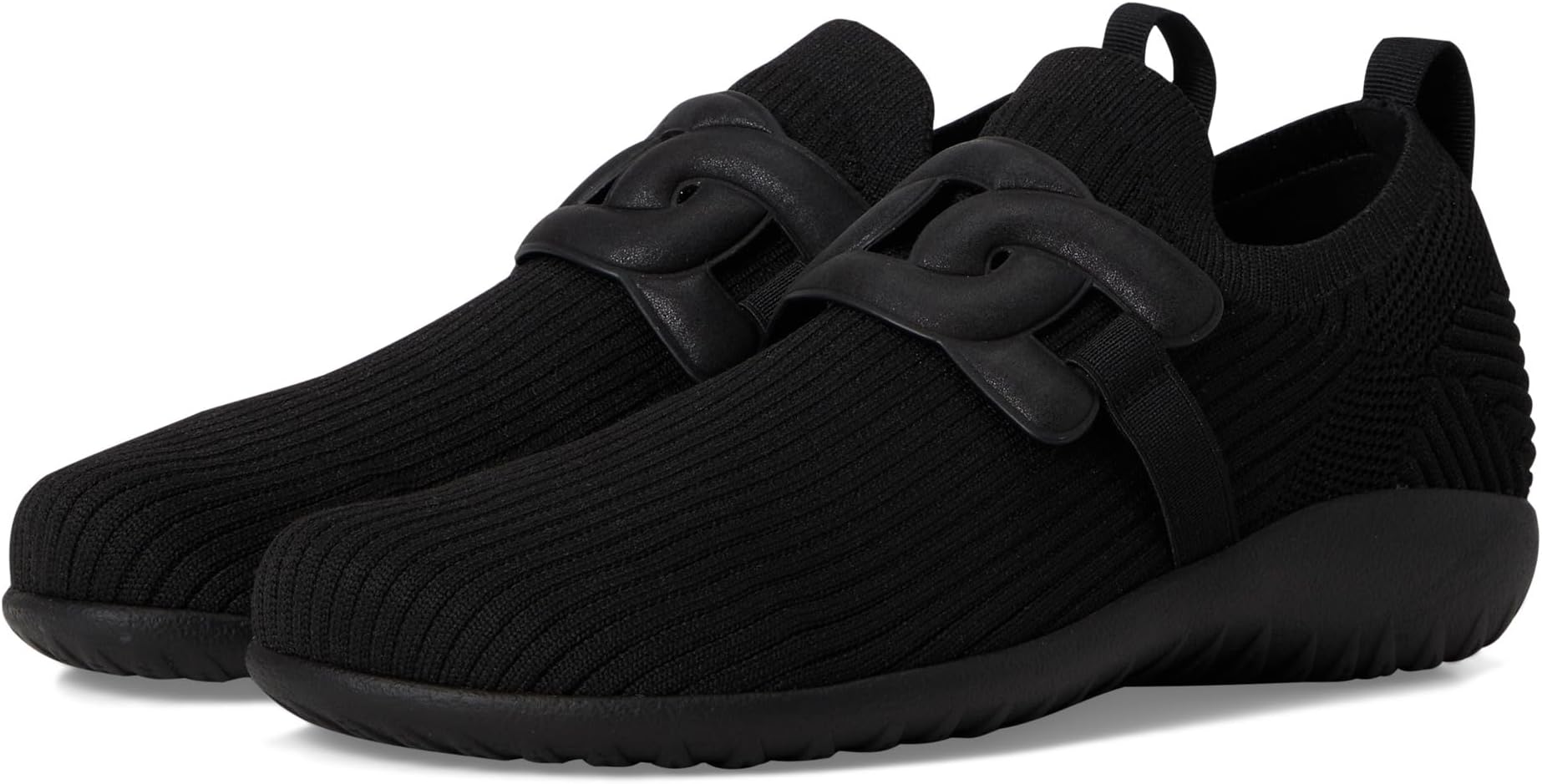 Лоферы Naot Women's Picton, Black With Silver Knit