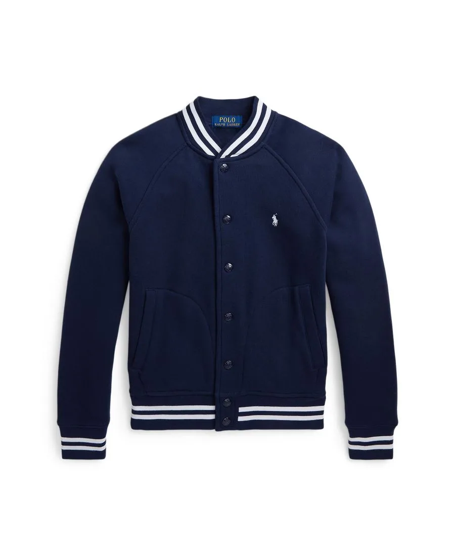 Бейсбольная куртка из флиса для мальчиков 8-20 лет Polo Ralph Lauren, refined темно-синий