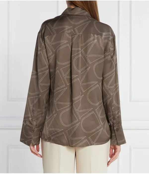 Рубашка regular fit Calvin Klein, коричневый — фото 4