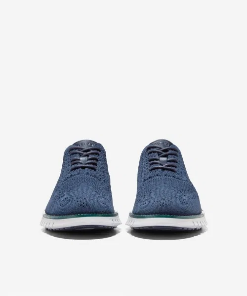 Мужские туфли Cole Haan ZEROGRAND Stitchlite Wingtip тёмно-синие — фото 3