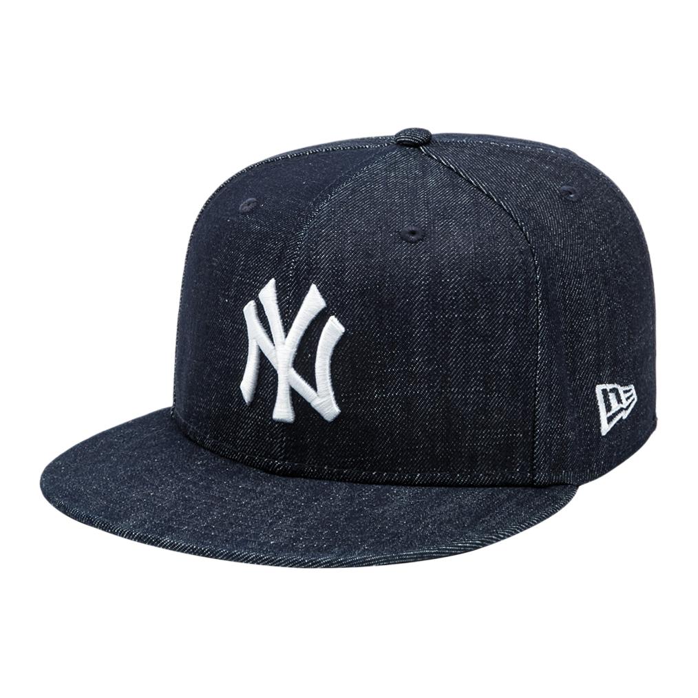 

New Era Бейсболка MLB из 100% хлопка унисекс джинсового синего цвета, Denim Blue