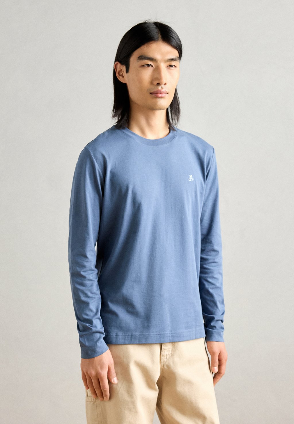 

Футболка с длинным рукавом LONG SLEEVE CREW NECK ICON CHEST PRINT Marc O'Polo, синий